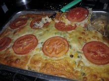 Torta cremosa de frango de liquidificador