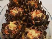 Alcachofra com carne moída