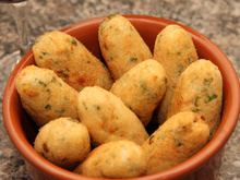 Bolinho de bacalhau e mandioca
