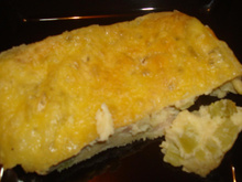 Torta fácil de chuchu com peito de peru
