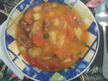 sopa de fruta pao