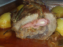 Carne enrolada recheada