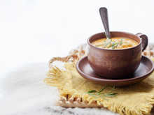 Sopa de fubá com ovos