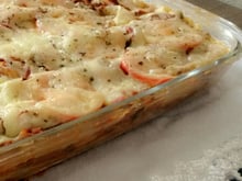 Lasanha de massa de pastel