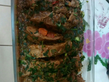 Lagarto recheado ao molho madeira