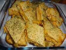 Torta de frango com ervilha