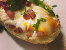 Batata recheada canoa