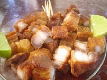 Panceta frita com alho