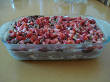 Torta de bolacha com morango