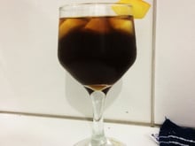 Chá de pêssego com maçã cozida