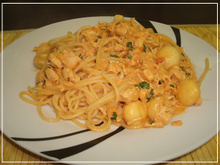 Macarrão ao molho de frango