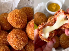 Bolinho de linguiça recheado com provolone é o petisco perfeito para o final de semana!
