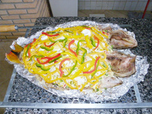 Dourado Aberto Recheado na Grelha