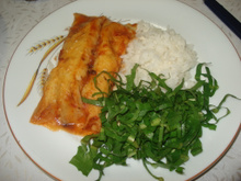 Panqueca de frango com catupiry