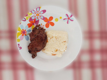 Risoto de pera e brie