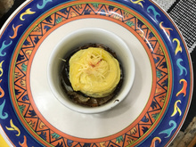 Entrada de berinjela e repolho