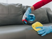 Dois especialistas em limpeza concordam: "Para limpar o sofá, você só precisa de uma xícara de água, um pouco de vinagre branco e uma colher de sopa de detergente."