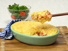 Escondidinho de camarão com aipim (mandioca)