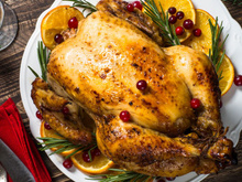 Frango assado de Natal à moda Carolina