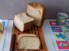 Pão de máquina sem ovos e leite