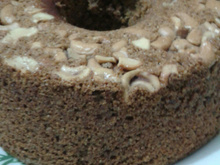 Bolo de banana, canela e castanha integral