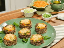 Cestinhas de carne com recheio de legumes