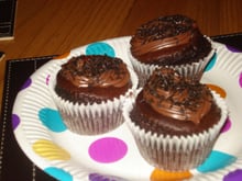 Cupcake amanteigado de chocolate com Nutella