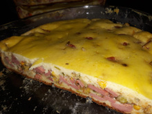 Cachorro quente no forno com bacon