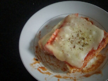 Pizza de pão de forma