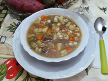 Sopa de legumes com carne