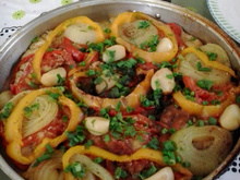 Cação assado na forma fulgor