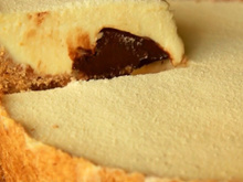 Torta de leite em pó com creme de avelã