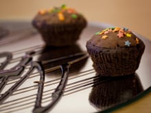 Muffin de chocolate com canela