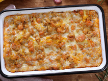 Lasanha de abóbora e linguiça preparada em poucos minutos: se tiver tempo, faça o molho béchamel caseiro que fica ainda mais gostosa