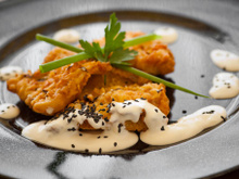 Filé de peixe com molho branco