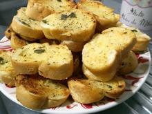 Pão torrado temperado