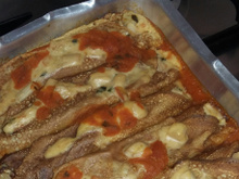 Panqueca de palmito com molho branco