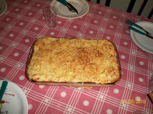 Torta de queijo com pão de forma