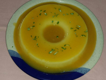 Manjar com calda de laranja diet