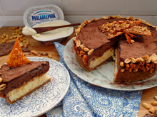 Cheesecake crocante com mousse de chocolate