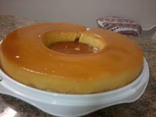Pudim de coco caseiro