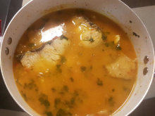 Moqueca baiana com pirão
