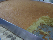 Bolo de fubá com polvilho e queijo