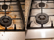 Truque com água oxigenada para limpar boca do fogão