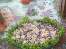 Salada de repolho roxo