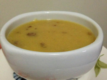 Sopa da fubá com lingüiça