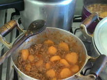 Carne moída com mandioquinha