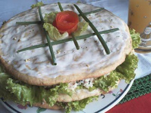 Sanduíche de panqueca fria