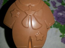Pirulito de chocolate colorido