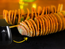 Batata frita espiral na airfryer é tão crocante e divertida que você vai querer fazer sempre